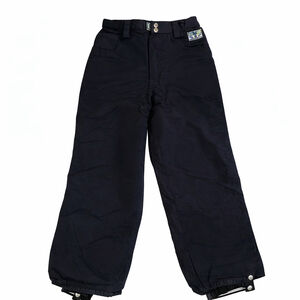 Men's Planet Earth Black Snow Pants L with Yellow Accents